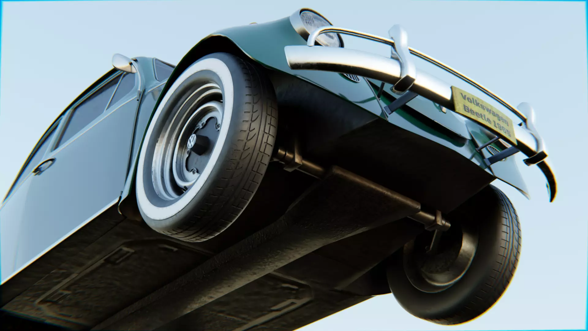 Volkswagen Beetle 1965 High Poly Classic Car 3D Model Low-poly 3D model_6