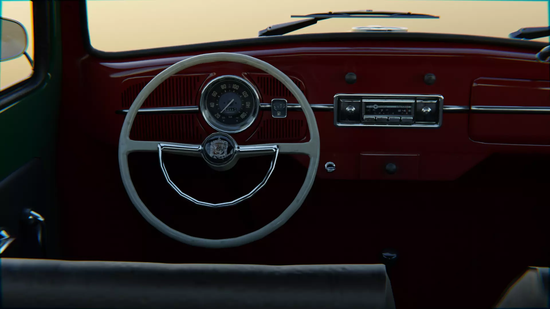 Volkswagen Beetle 1965 High Poly Classic Car 3D Model Low-poly 3D model_3