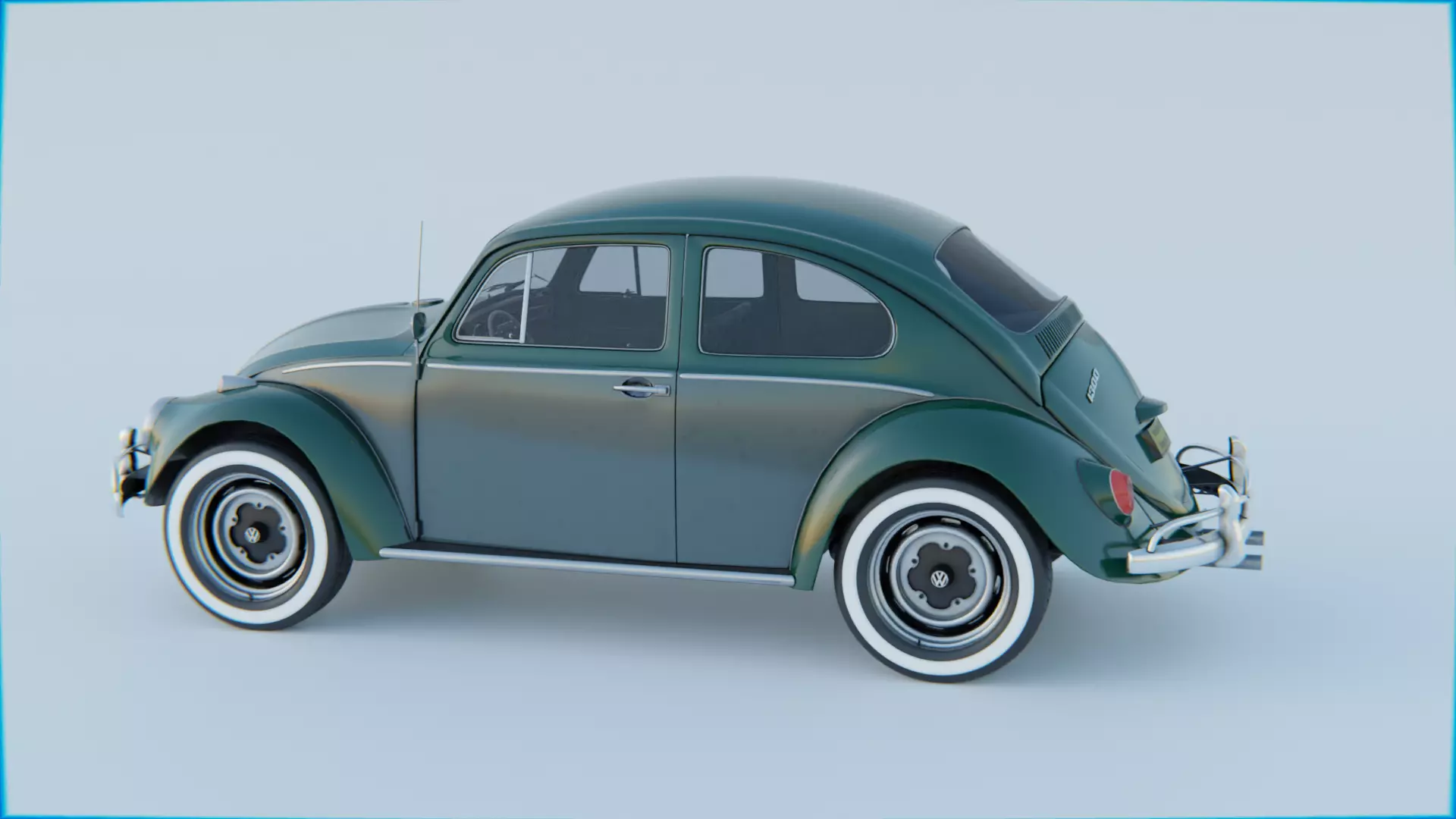 Volkswagen Beetle 1965 High Poly Classic Car 3D Model Low-poly 3D model_7