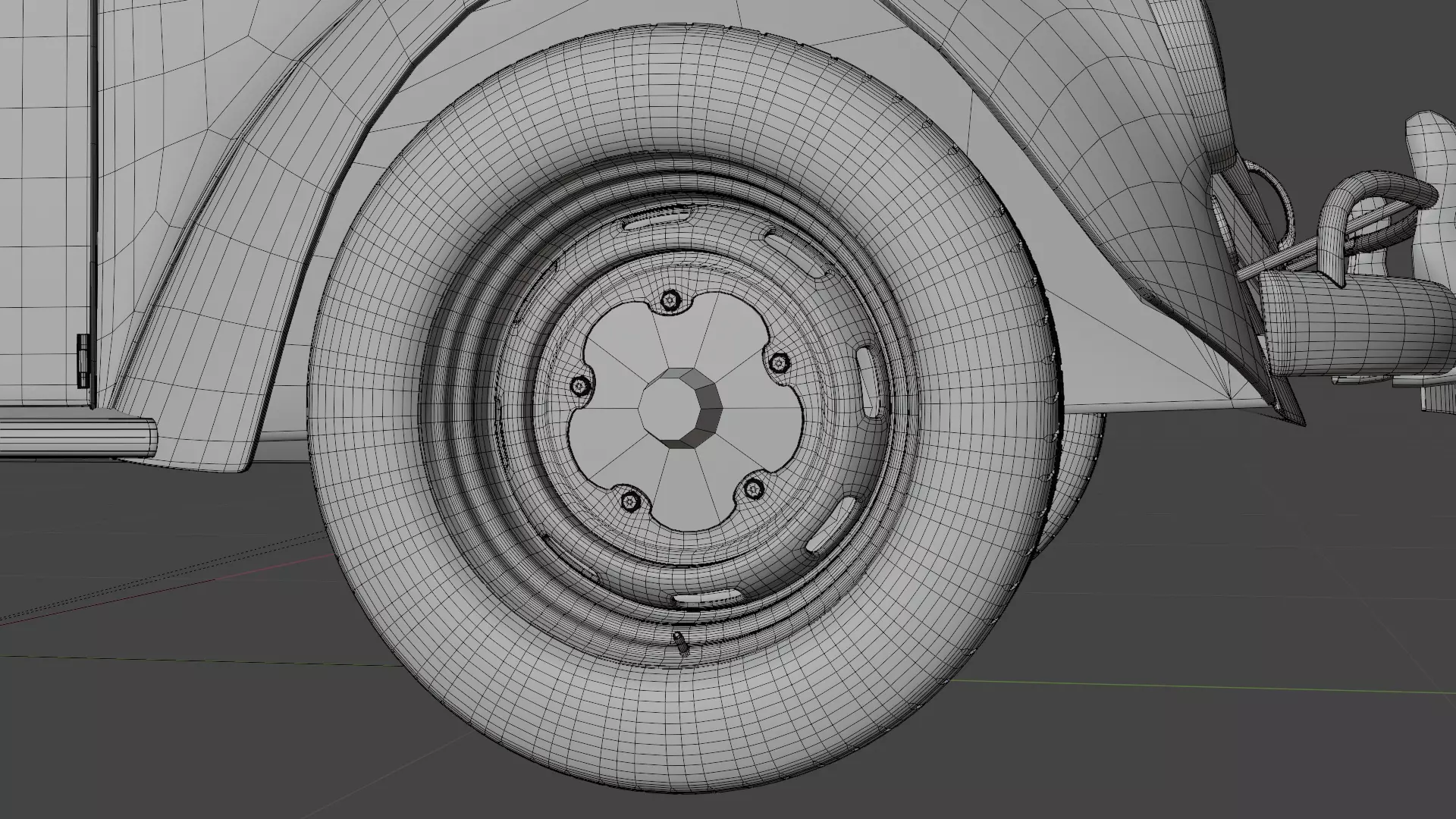 Volkswagen Beetle 1965 High Poly Classic Car 3D Model Low-poly 3D model_26