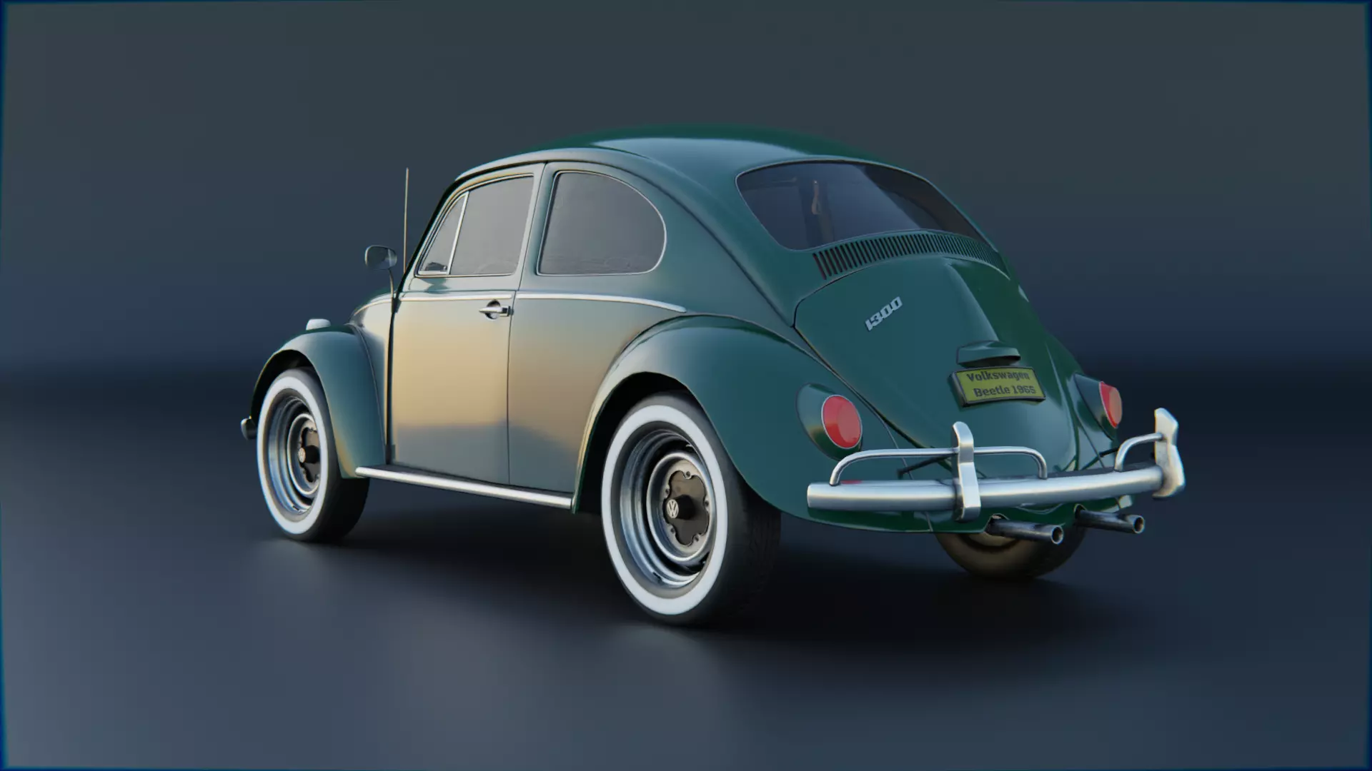 Volkswagen Beetle 1965 High Poly Classic Car 3D Model Low-poly 3D model_13