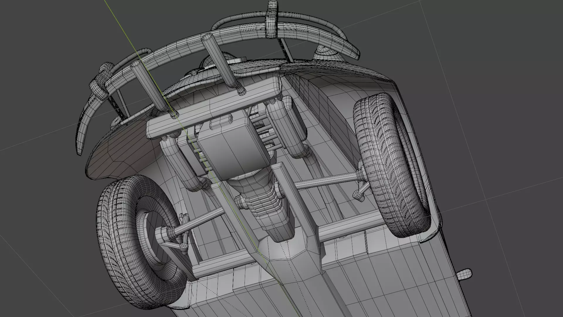 Volkswagen Beetle 1965 High Poly Classic Car 3D Model Low-poly 3D model_27