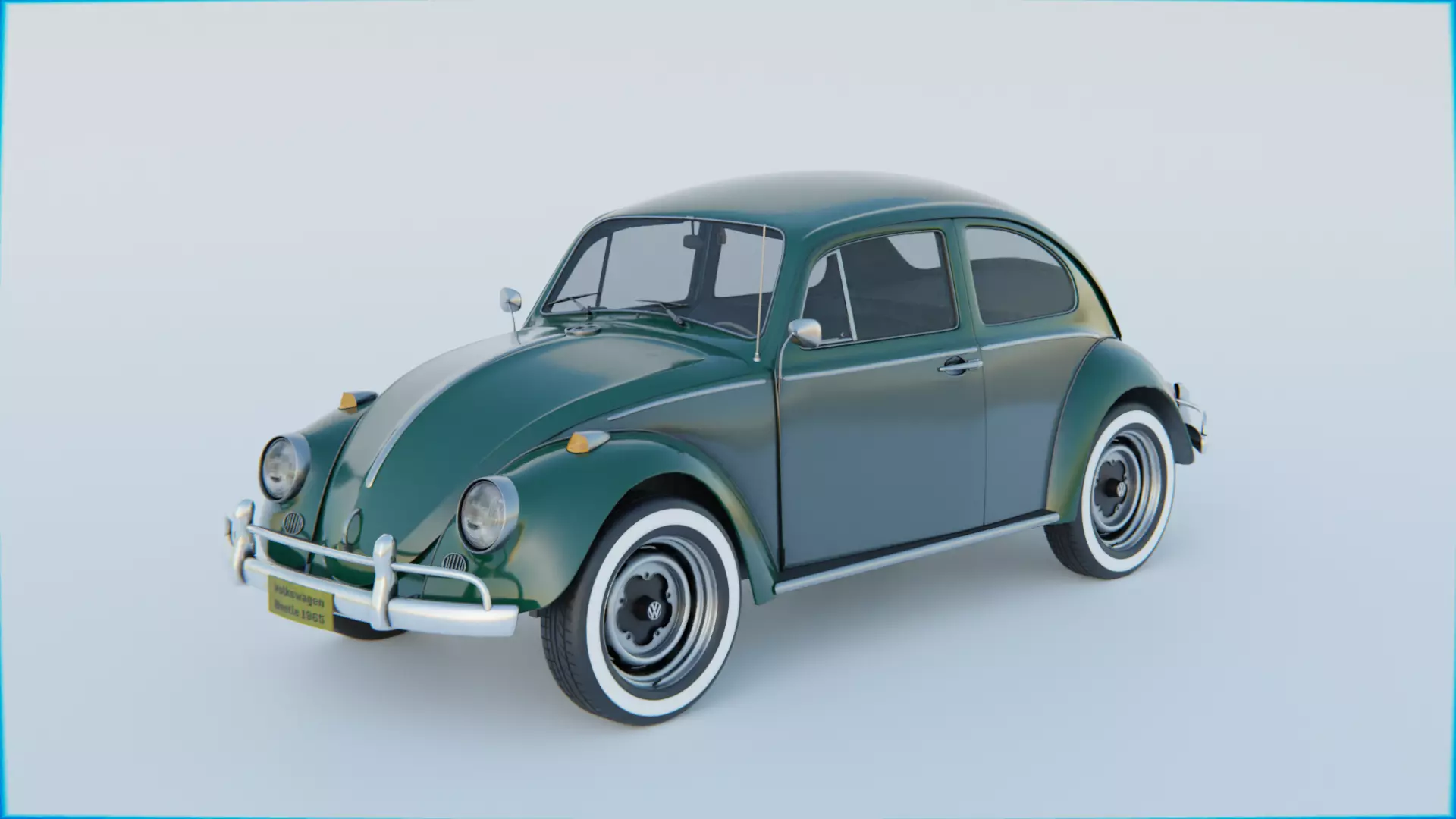 Volkswagen Beetle 1965 High Poly Classic Car 3D Model Low-poly 3D model_8