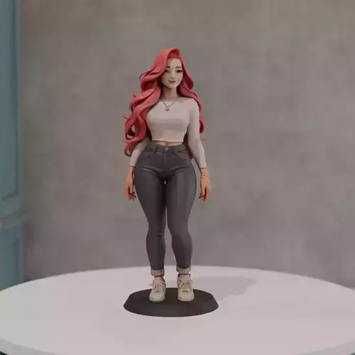 stylized female character
