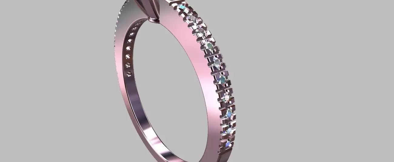 Solitaire Ring Gemstone 5 80mm 3D print model_13