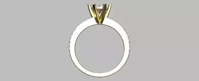 Solitaire Ring Gemstone 5 80mm 3D print model_7