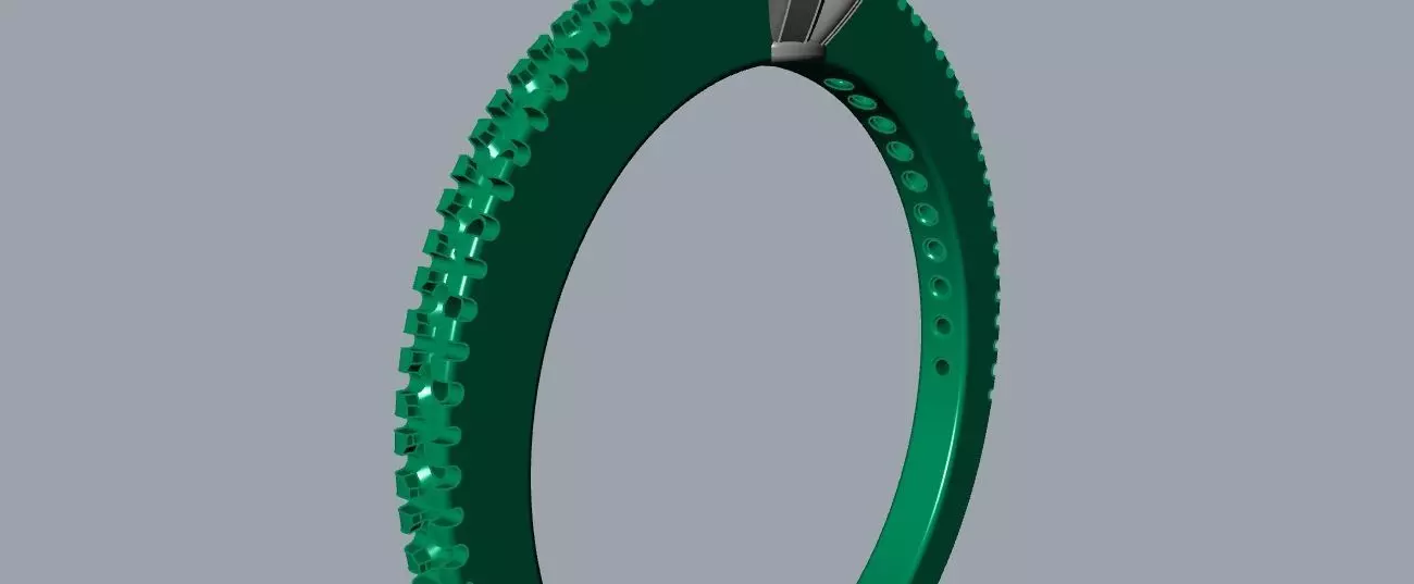 Solitaire Ring Gemstone 5 80mm 3D print model_21