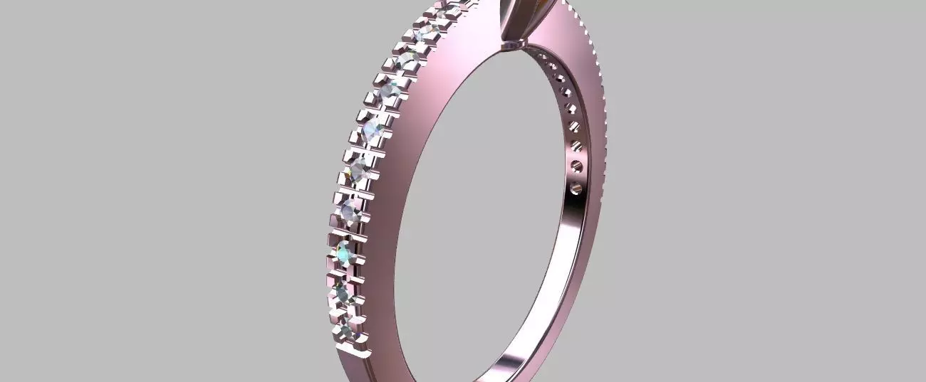 Solitaire Ring Gemstone 5 80mm 3D print model_14