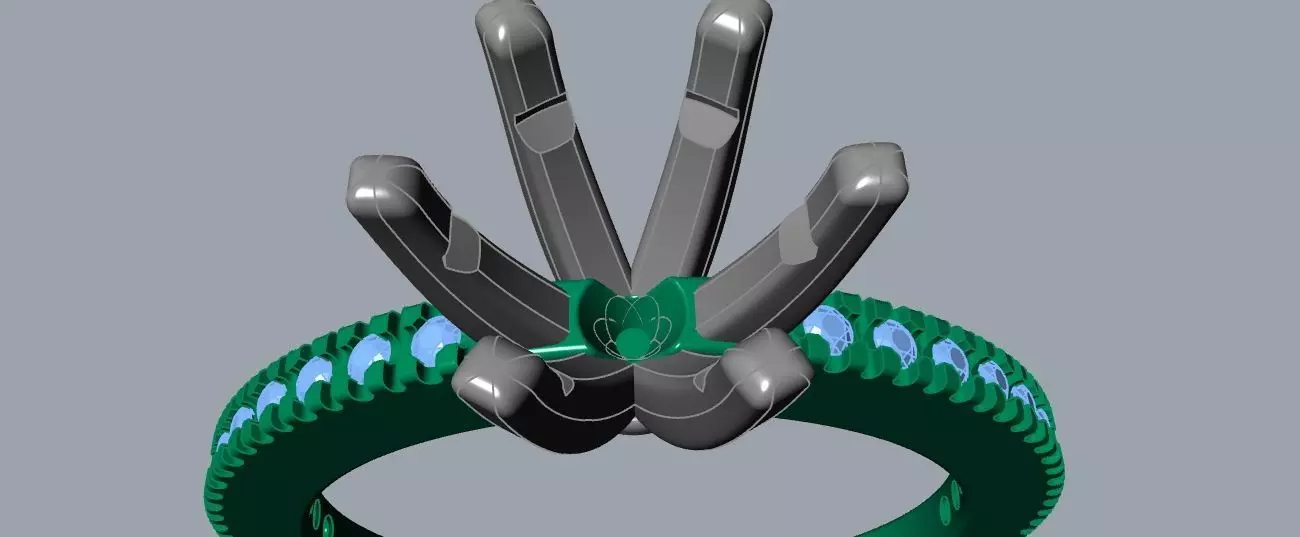 Solitaire Ring Gemstone 5 80mm 3D print model_20