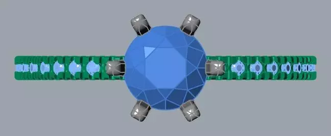 Solitaire Ring Gemstone 5 80mm 3D print model_17