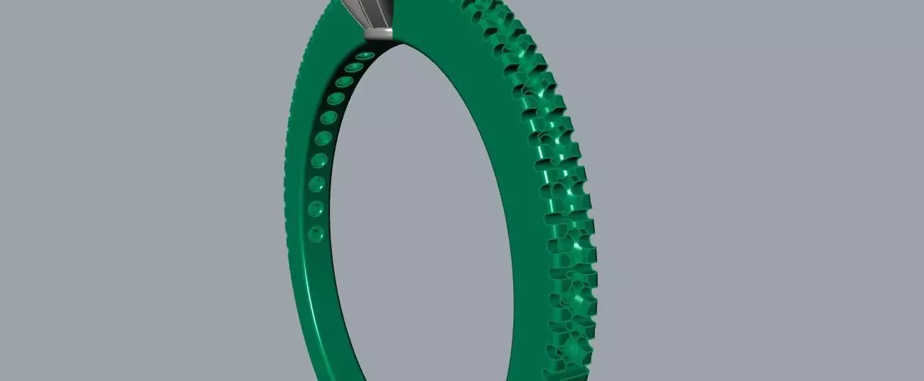 Solitaire Ring Gemstone 5 80mm 3D print model_22