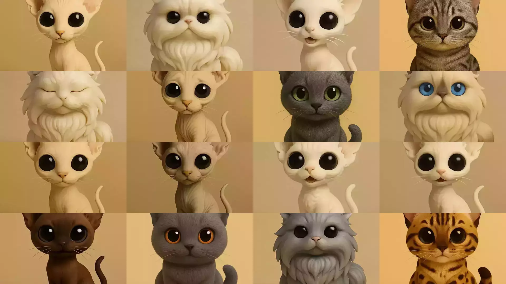 Animals POP 85 Modelos STL en Estilo Chibi 3D Model Collection_7