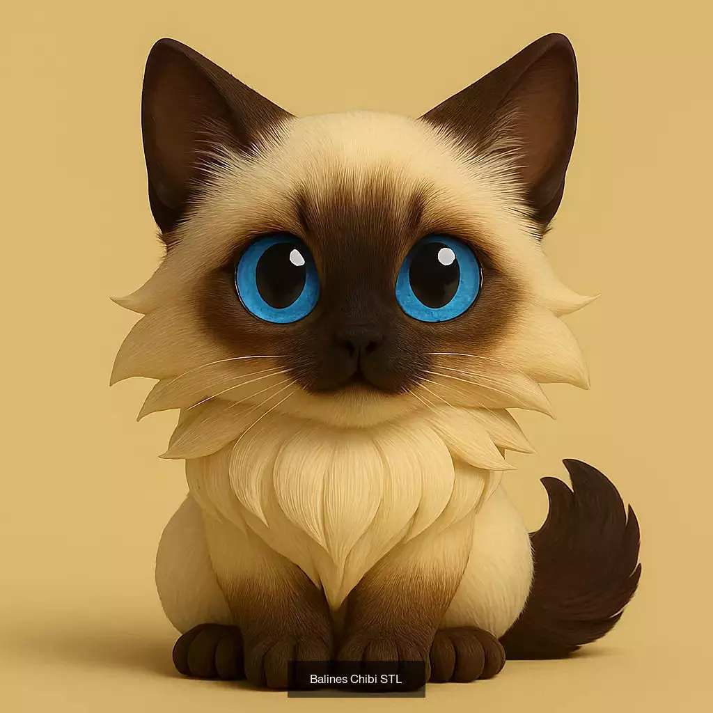 Animals POP 85 Modelos STL en Estilo Chibi 3D Model Collection_91