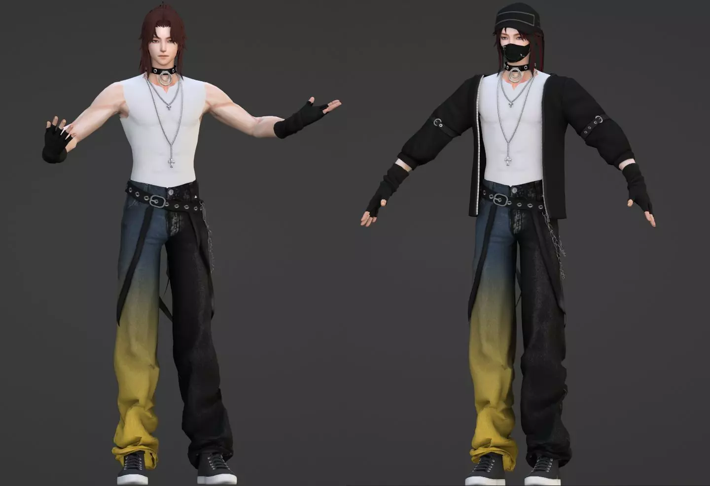 3D Male And Outfit Free low-poly 3D model