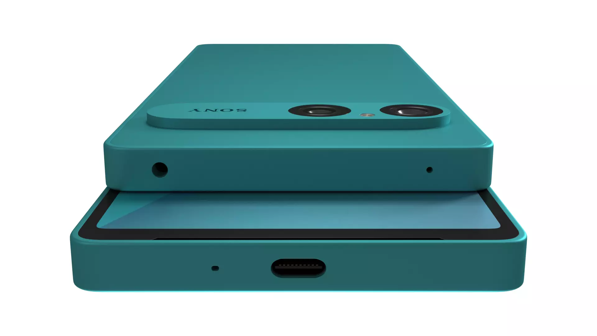 Sony Xperia 10 VII Turquoise Low-poly 3D model_2