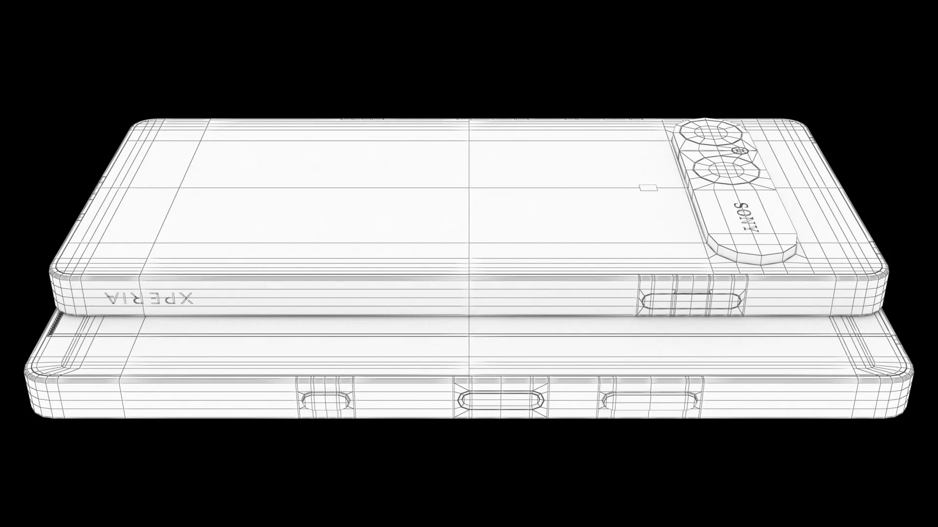 Sony Xperia 10 VII Turquoise Low-poly 3D model_9