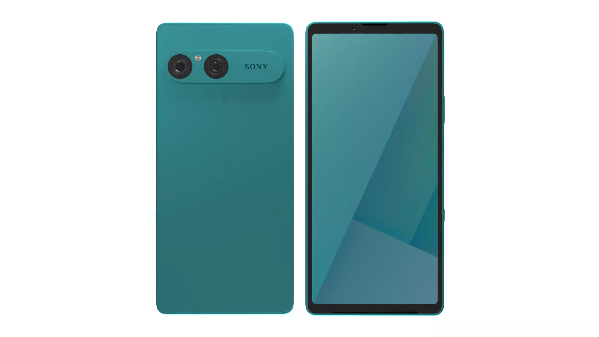 Sony Xperia 10 VII Turquoise Low-poly 3D model_1