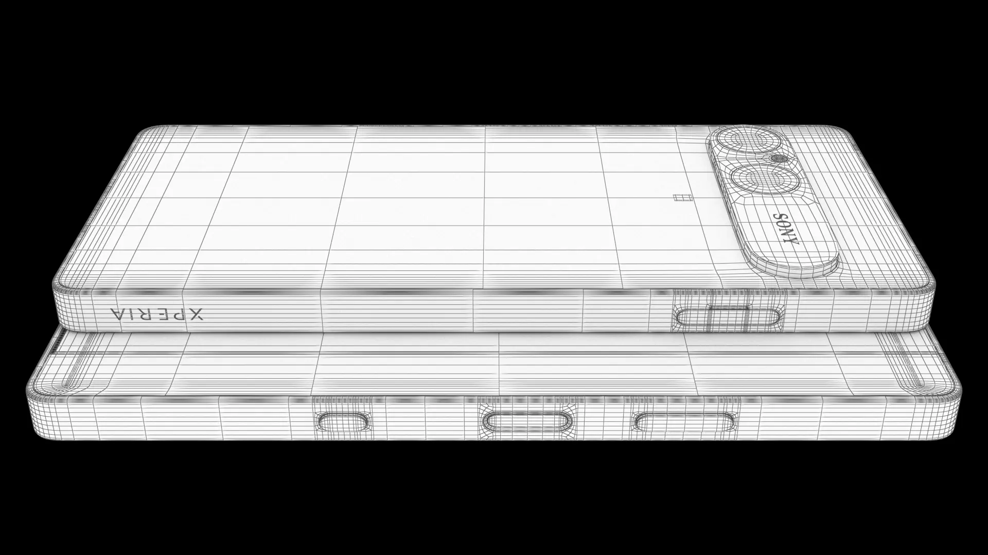 Sony Xperia 10 VII Turquoise Low-poly 3D model_10