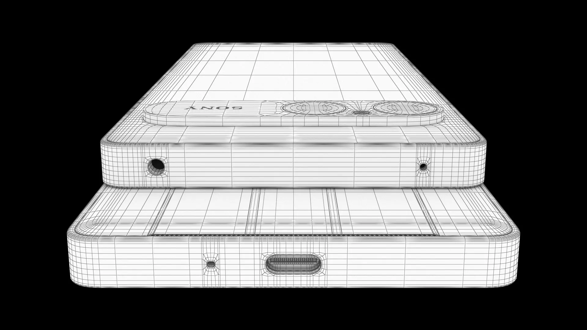 Sony Xperia 10 VII Turquoise Low-poly 3D model_8