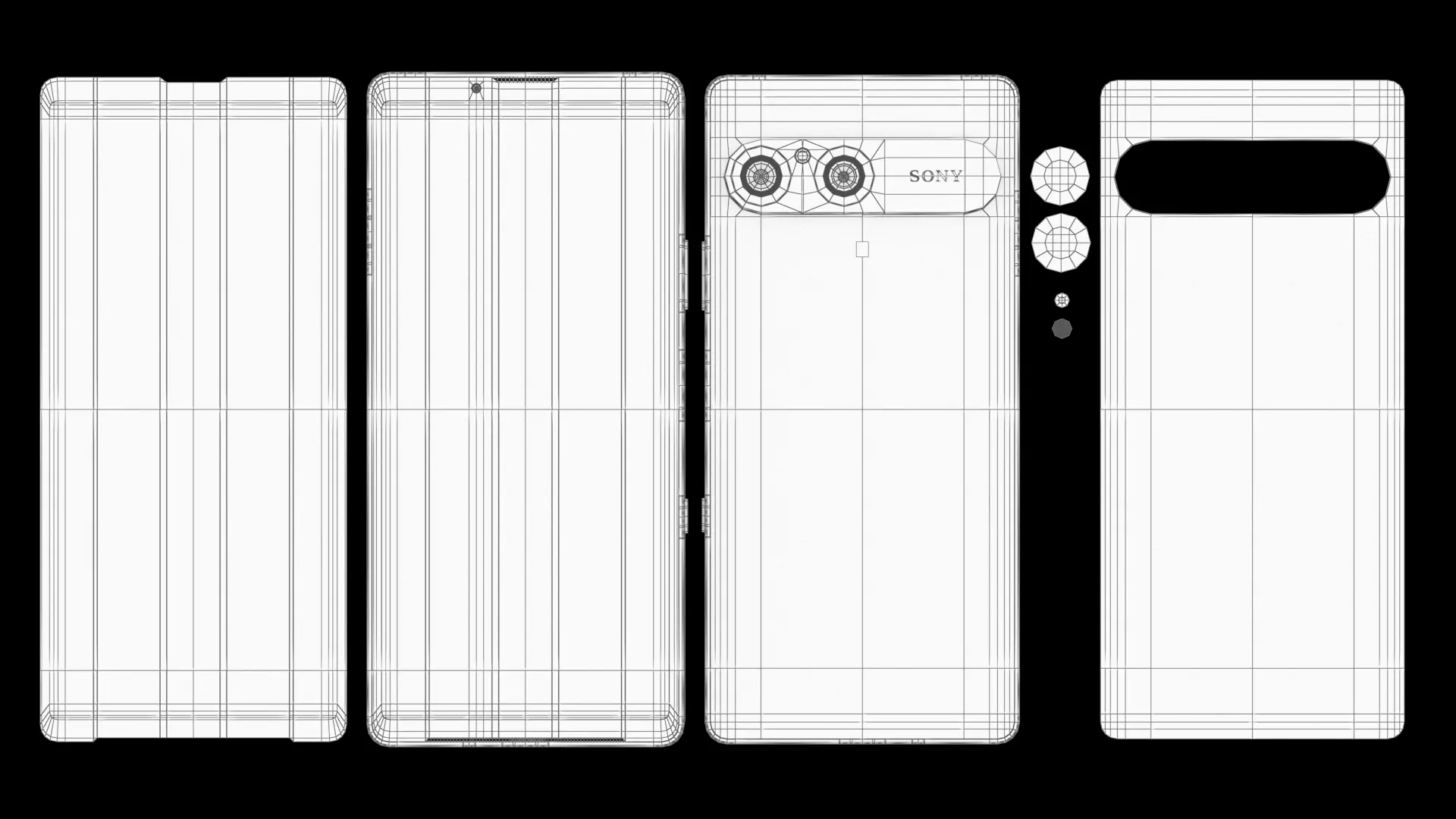 Sony Xperia 10 VII Turquoise Low-poly 3D model_5