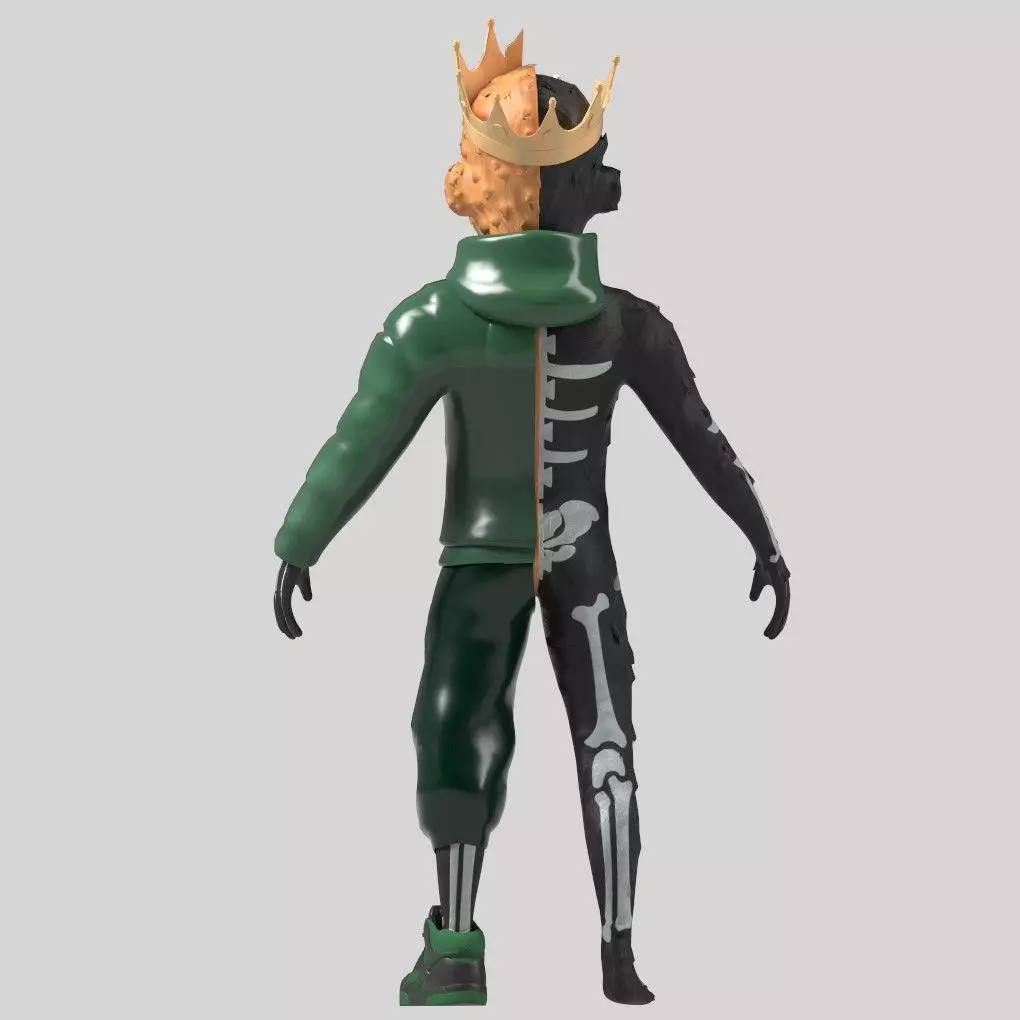 Nft Model Yoots King Low-poly 3D model_3