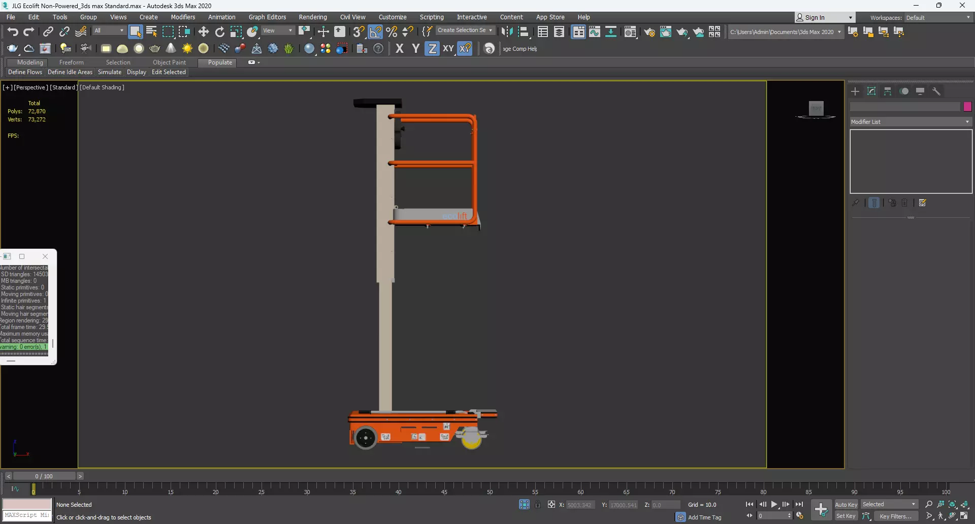 JLG Ecolift Non-Powered 3D model_13