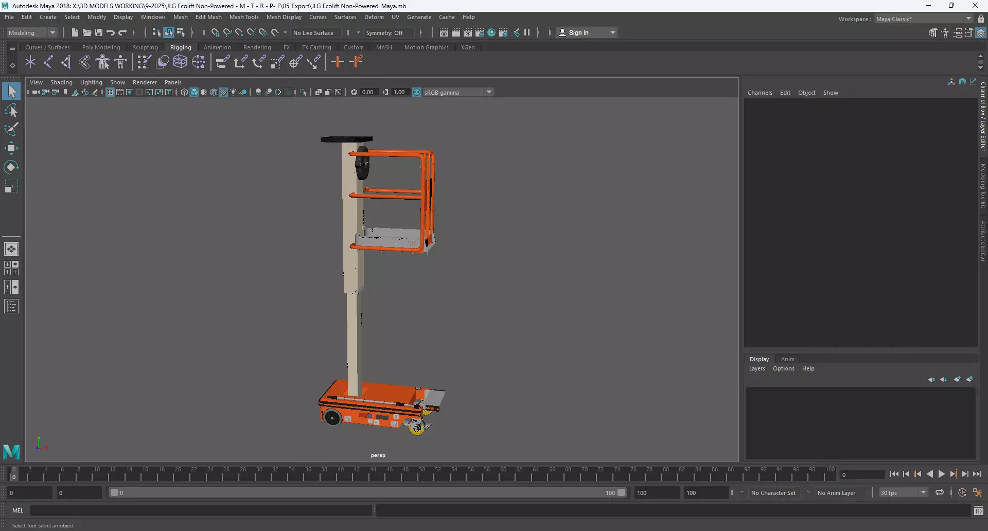 JLG Ecolift Non-Powered 3D model_14