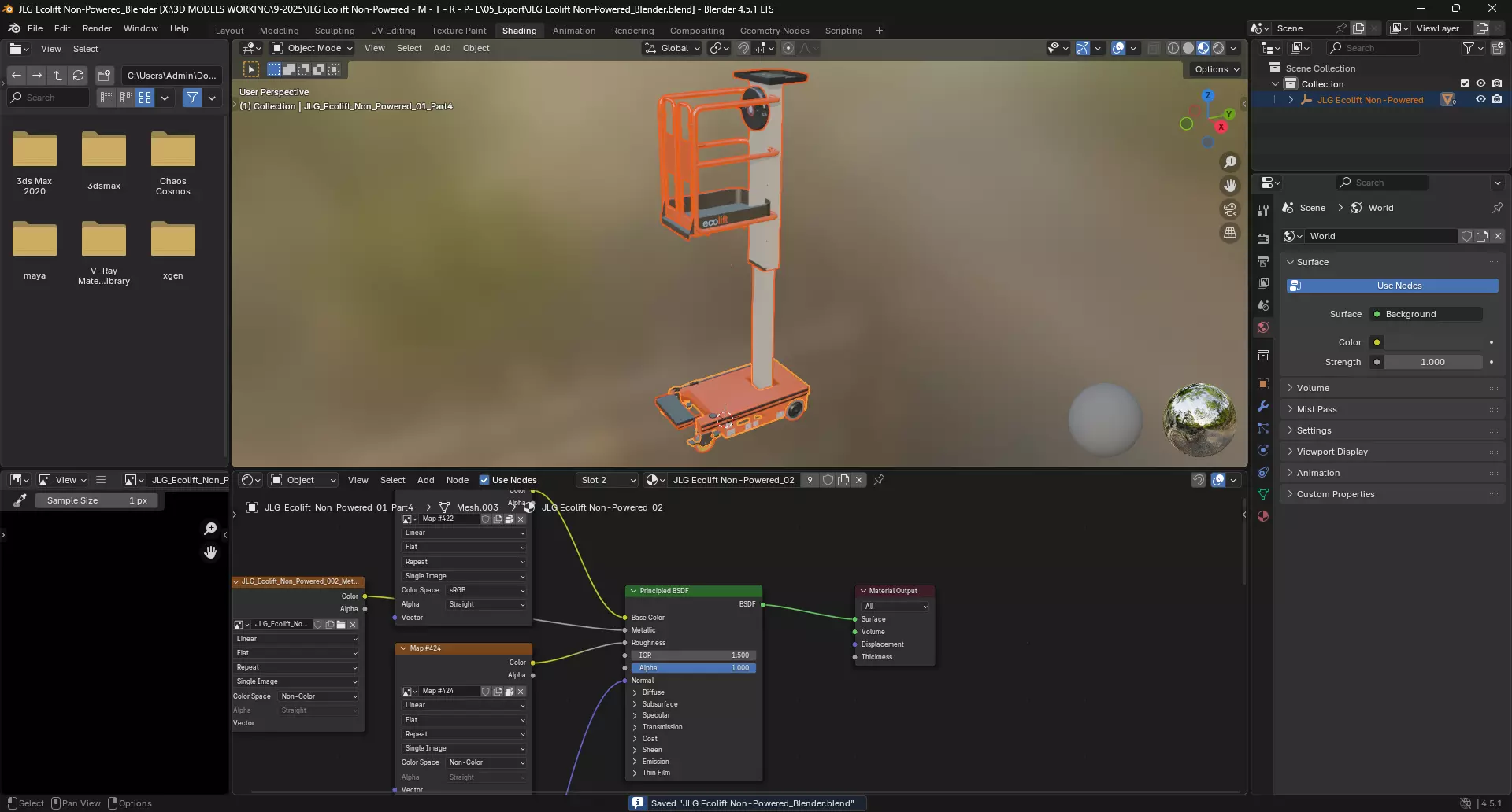 JLG Ecolift Non-Powered 3D model_11