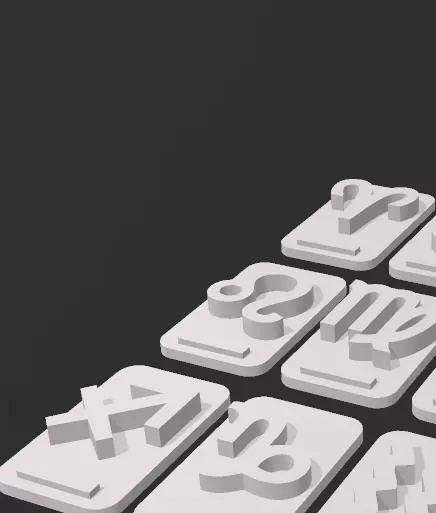 Zodiac changeable stamps pack 3D print model_7