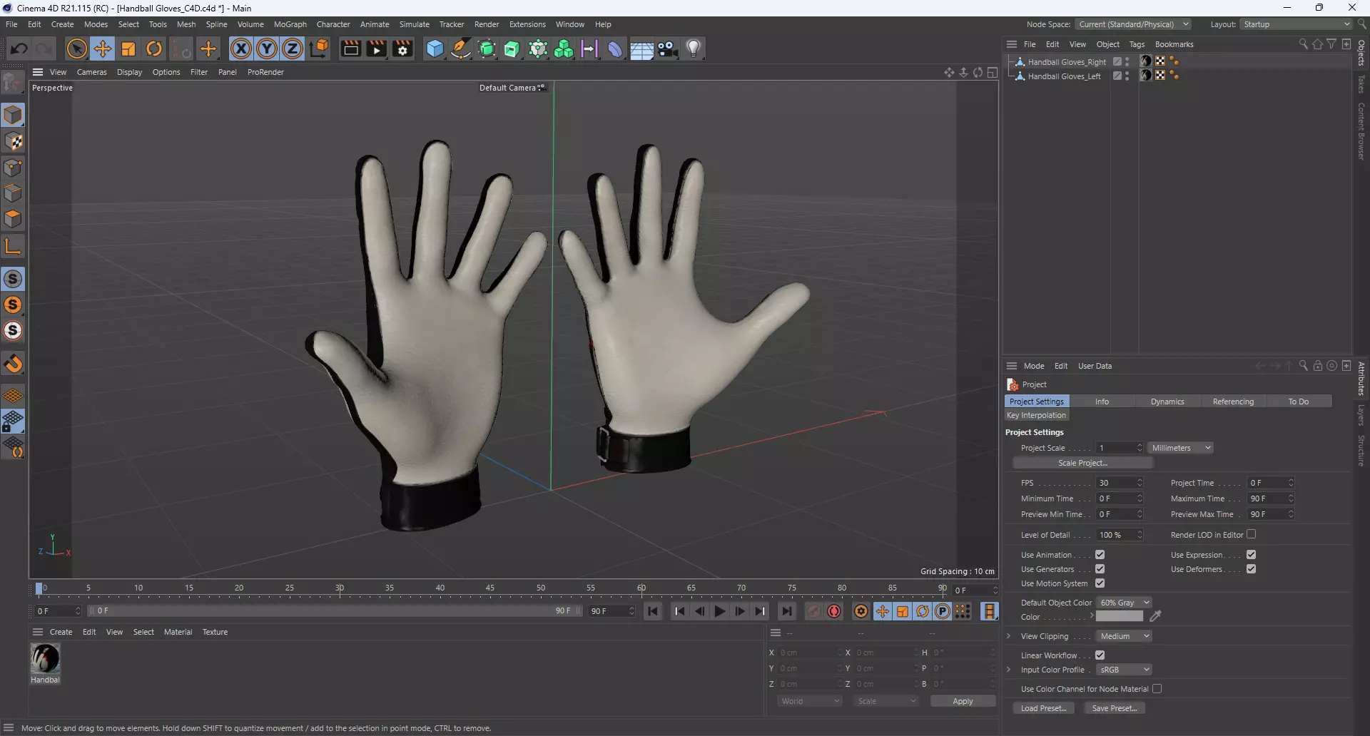 Handball Gloves 3D model_11