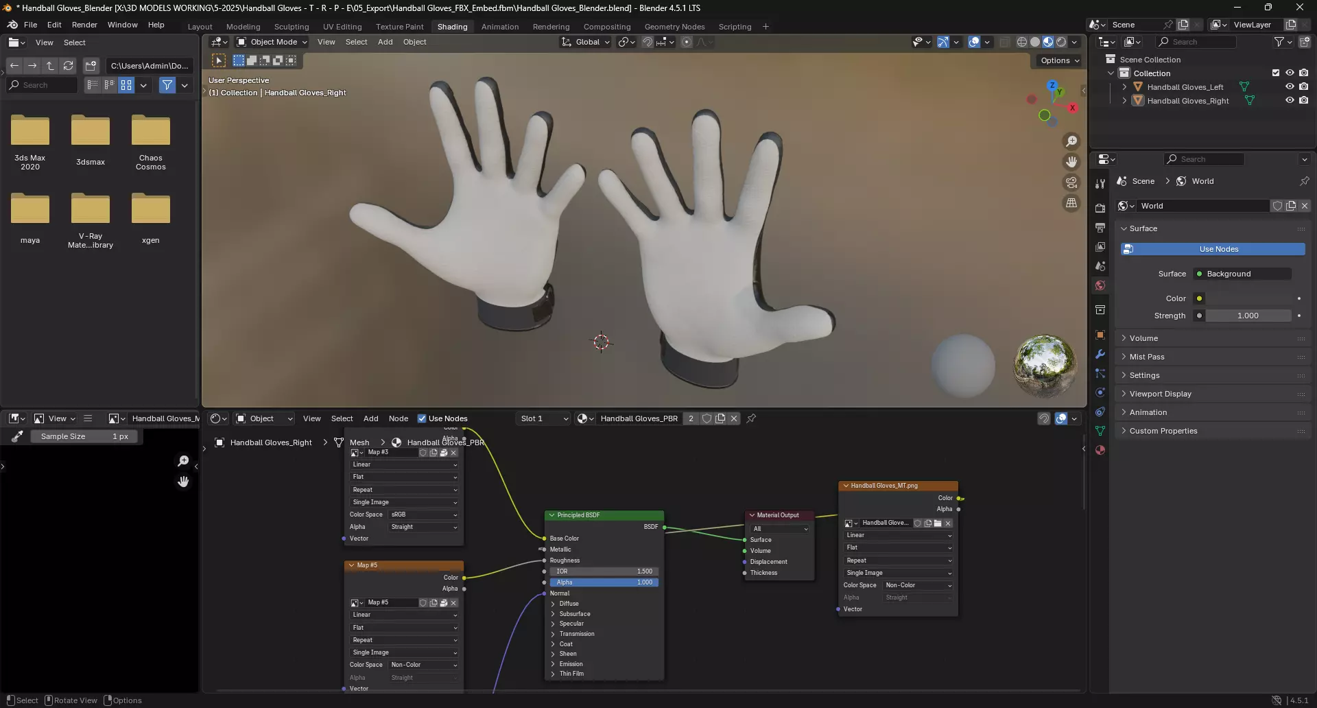 Handball Gloves 3D model_9