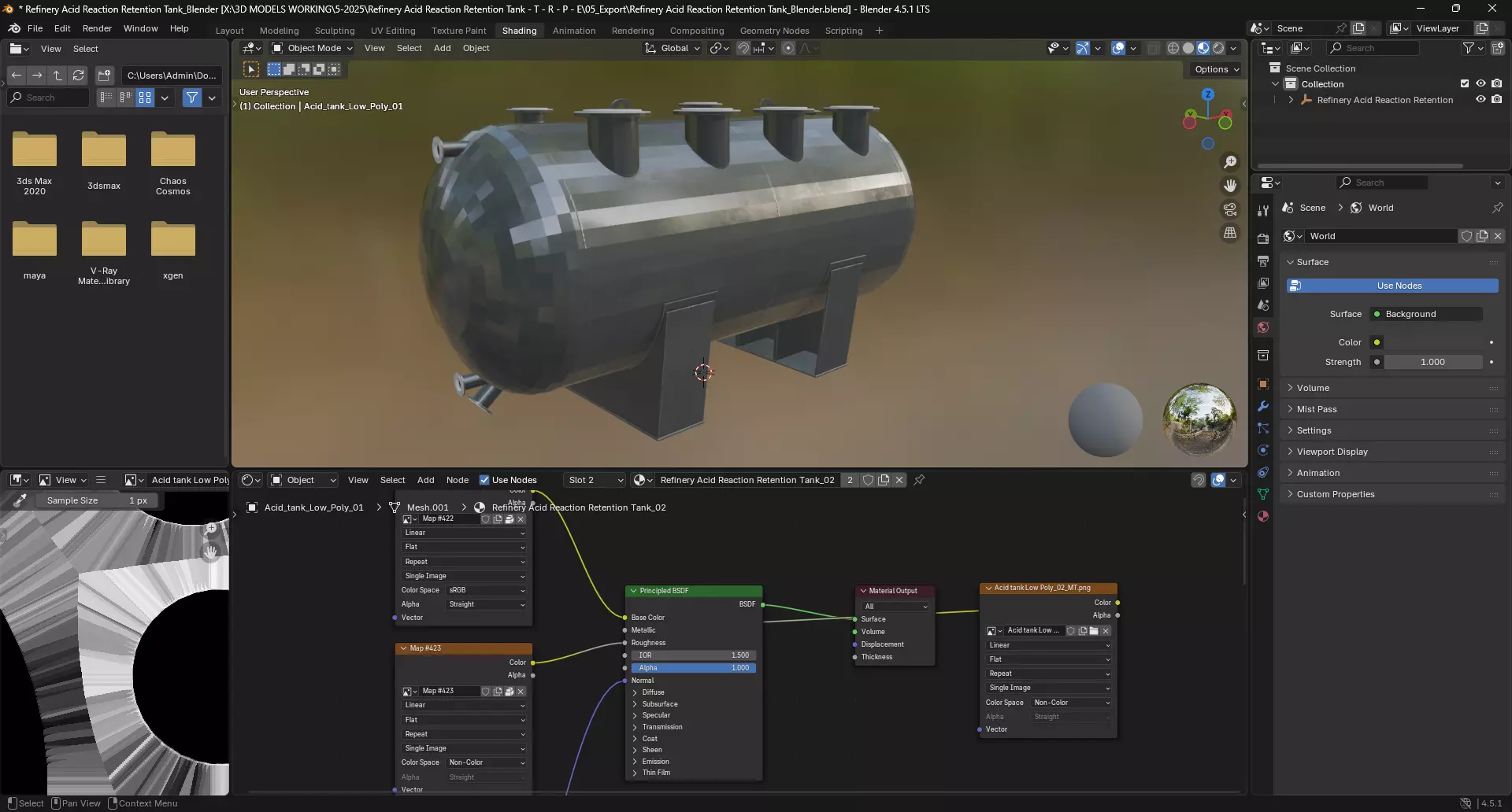 Refinery Acid Reaction Retention Tank 3D model_11