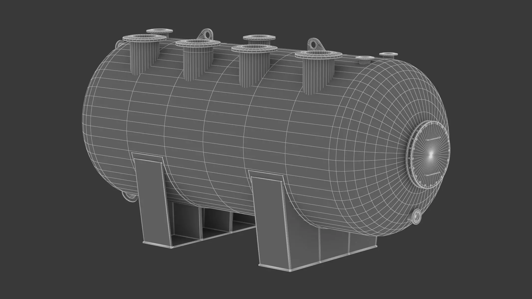 Refinery Acid Reaction Retention Tank 3D model_16