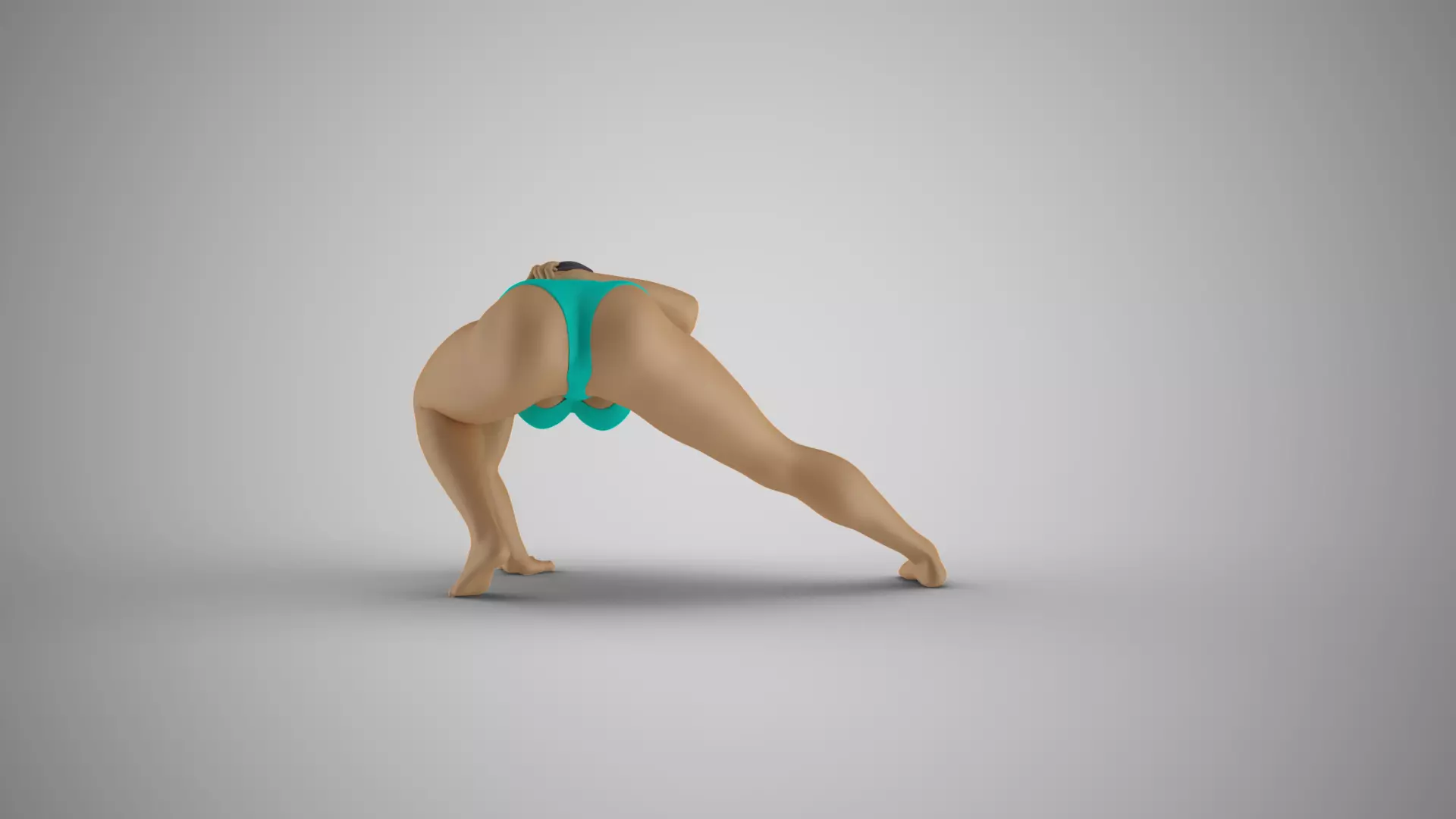 Woman Play on the Beach 3D print model_8