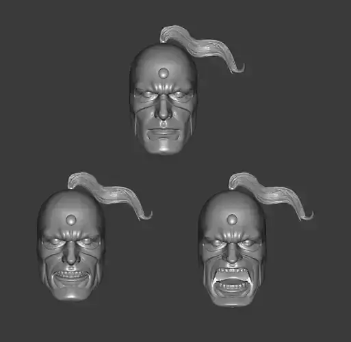 DC ALL STAR SQUADRON JUDOMASTER EXPRESSIONS 3-PACK HEADSCULPT