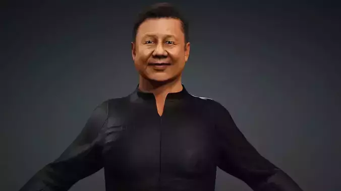 xi jinping - China president Rigged and Blendshapes Low-poly 3D model