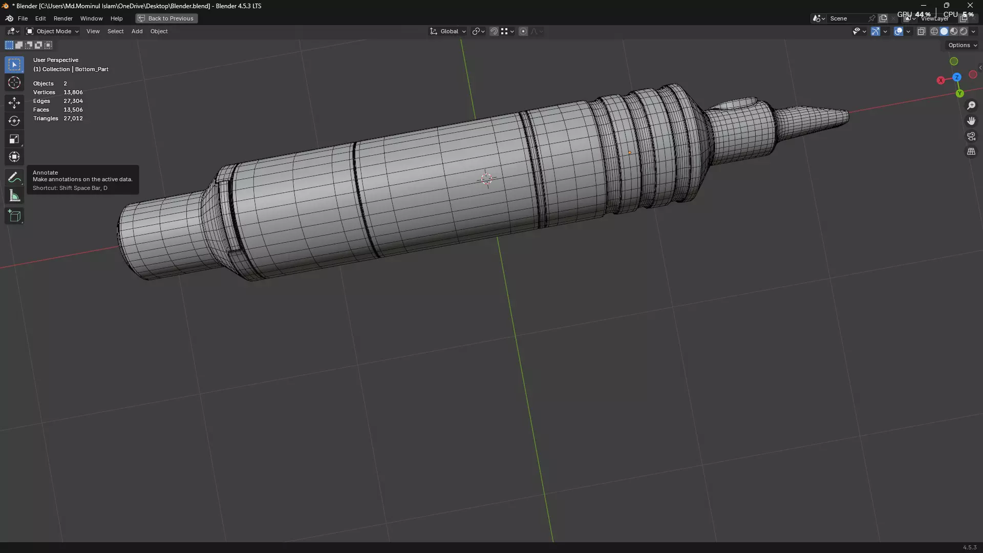 Tattoo Machine Pen PBR 3D model_32