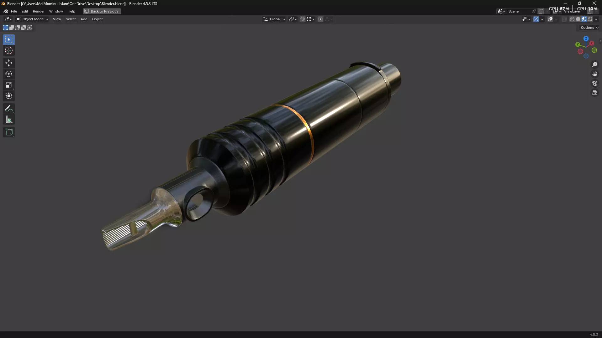 Tattoo Machine Pen PBR 3D model_6