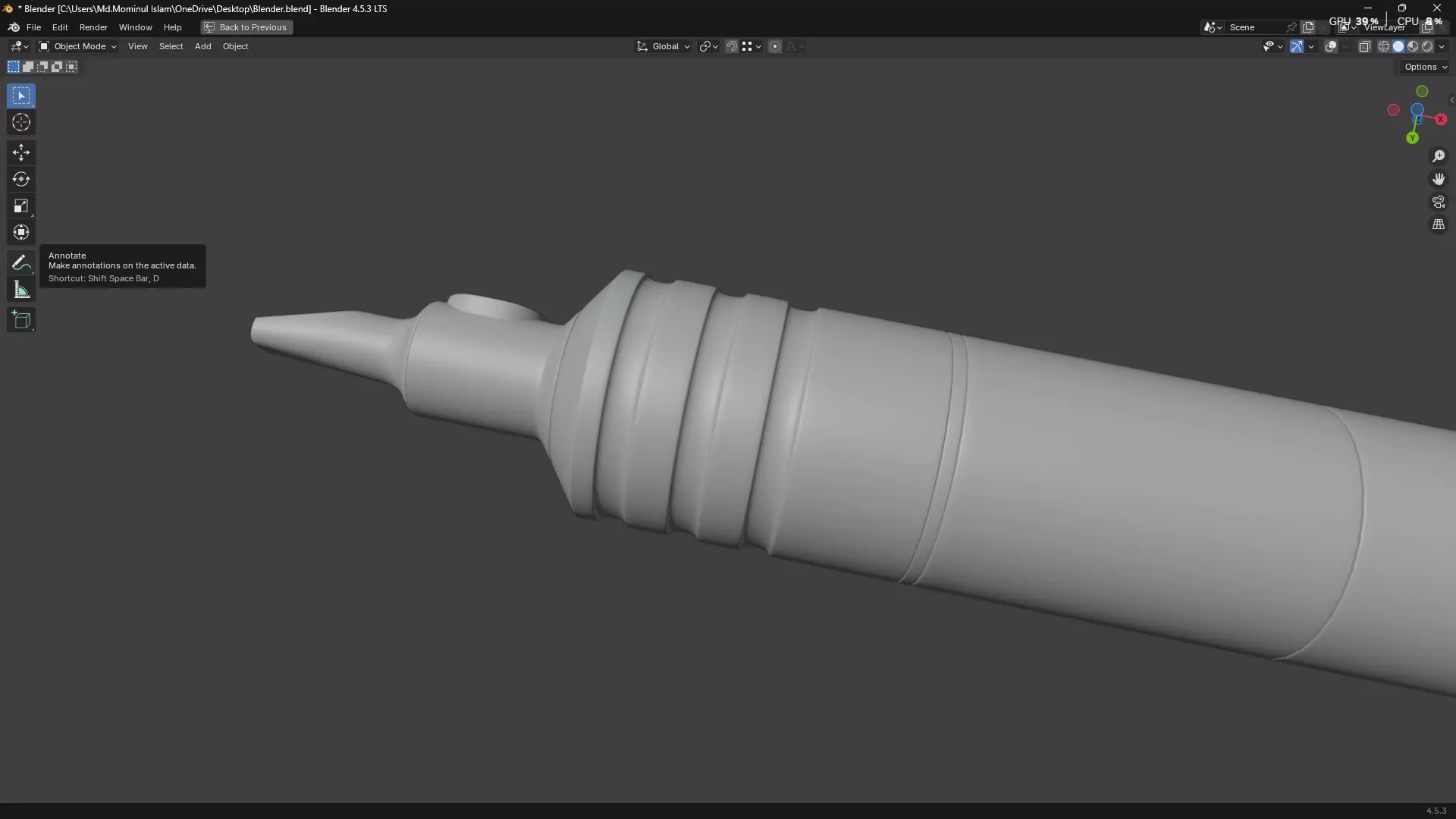 Tattoo Machine Pen PBR 3D model_22