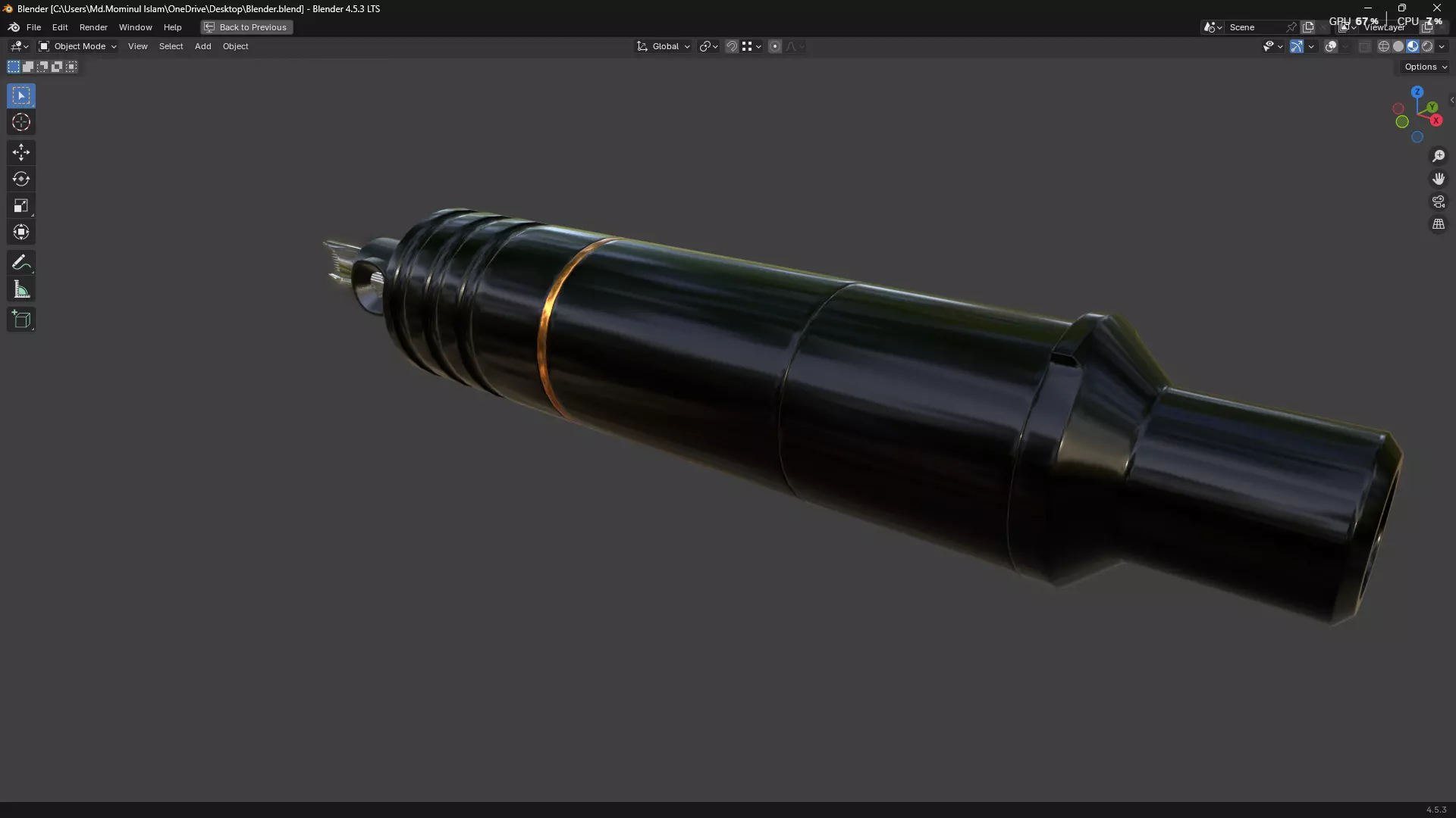 Tattoo Machine Pen PBR 3D model_7