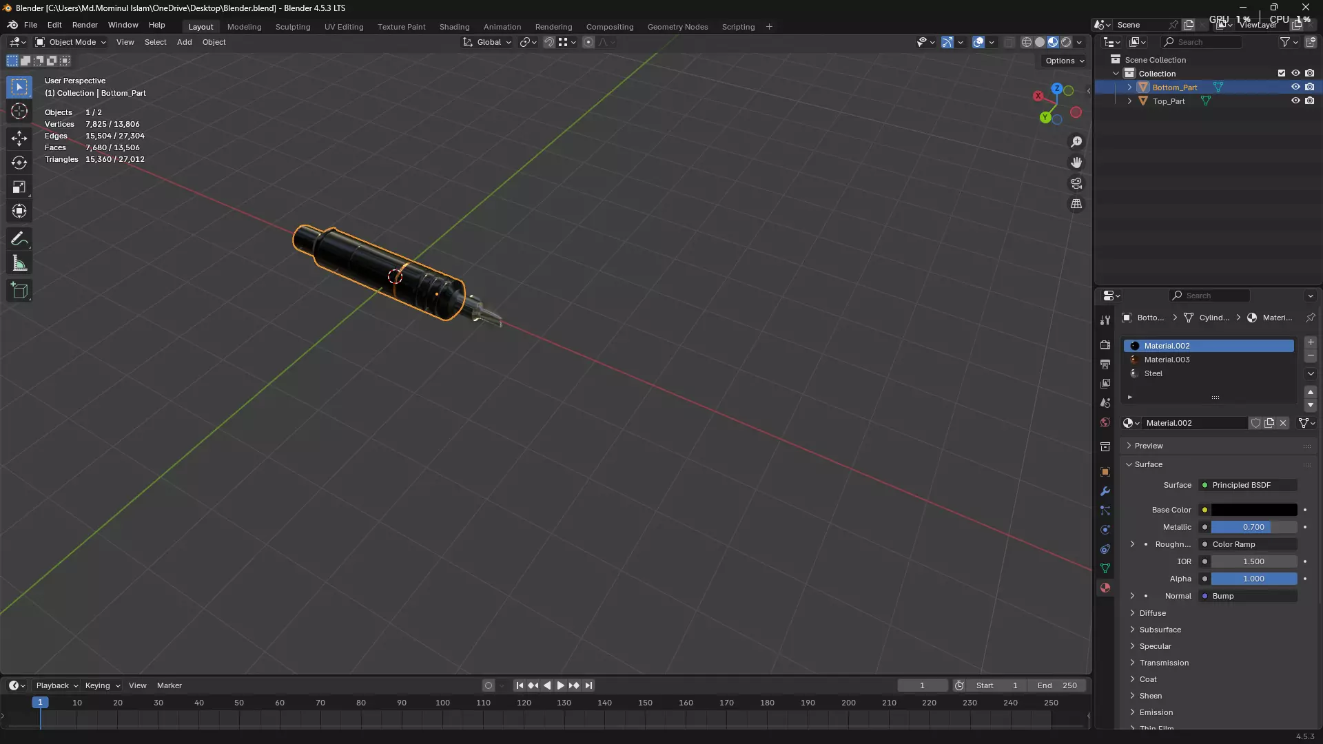 Tattoo Machine Pen PBR 3D model_4