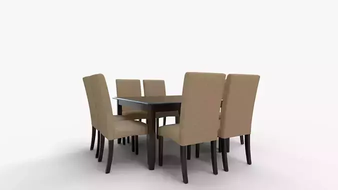 East West Furniture Capri 7-piece Wood Dining Table Set