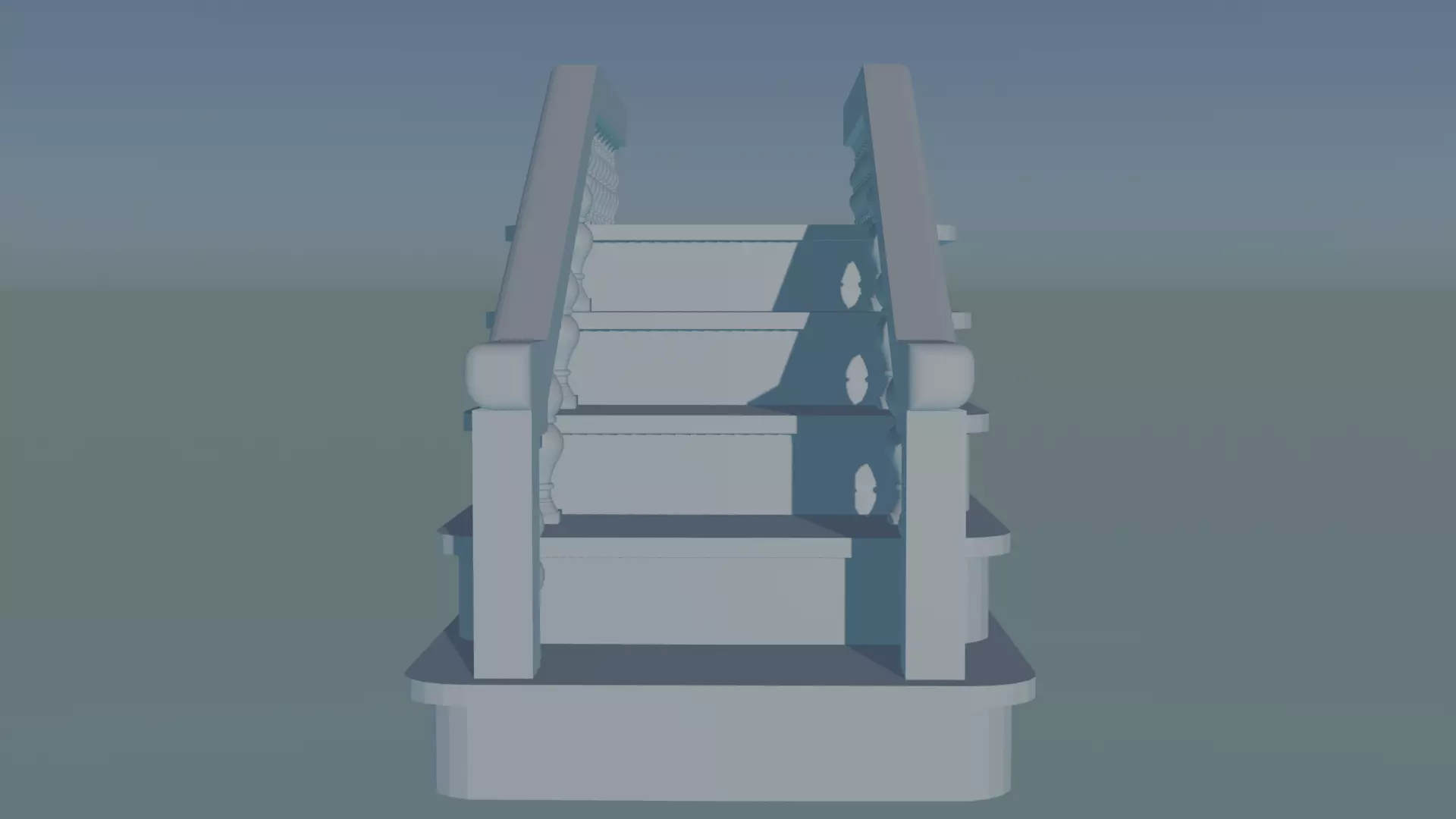 Architectural 3D Staircase STL Model for Home Design 3D print model_1
