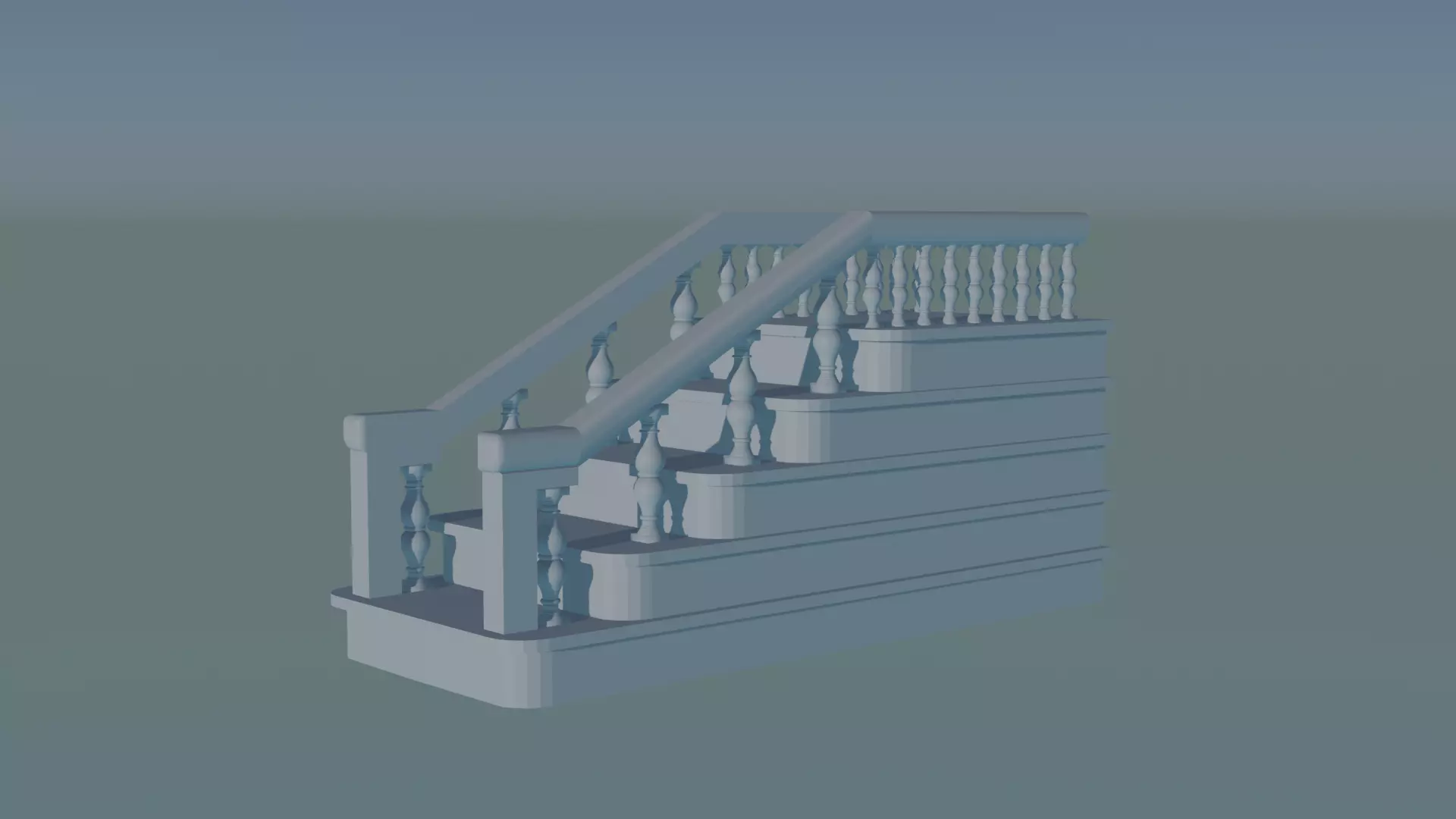 Architectural 3D Staircase STL Model for Home Design 3D print model_4