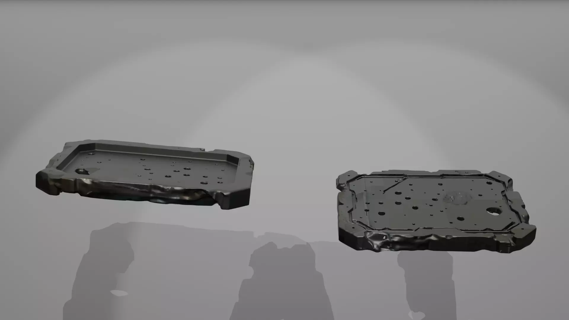 Panel01 Damaged Metal Panel Bullet And Laser Holes LOD Low-poly 3D model_1