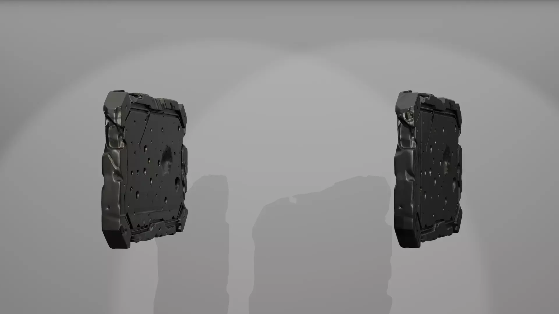 Panel01 Damaged Metal Panel Bullet And Laser Holes LOD Low-poly 3D model_4