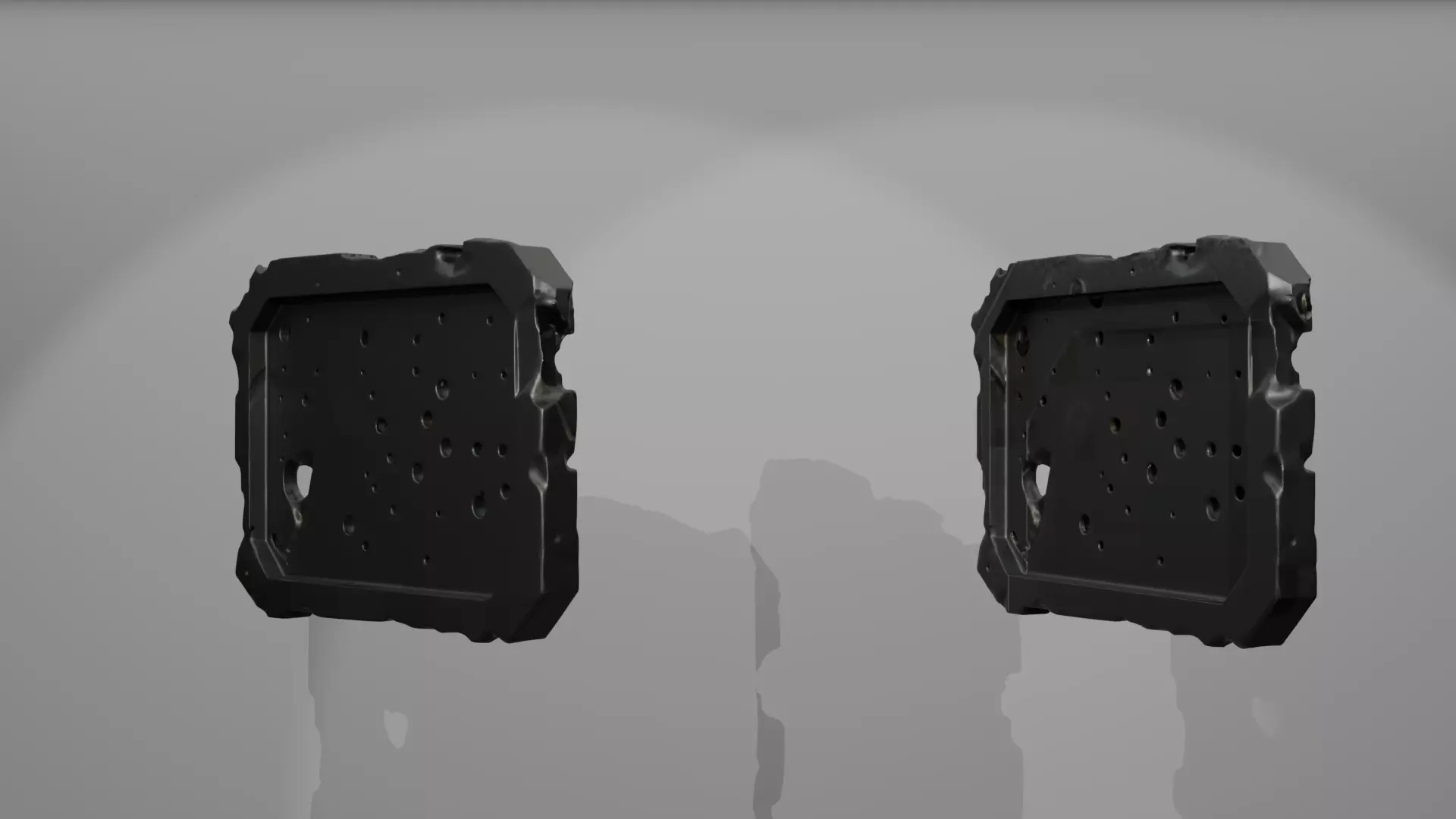 Panel01 Damaged Metal Panel Bullet And Laser Holes LOD Low-poly 3D model_5