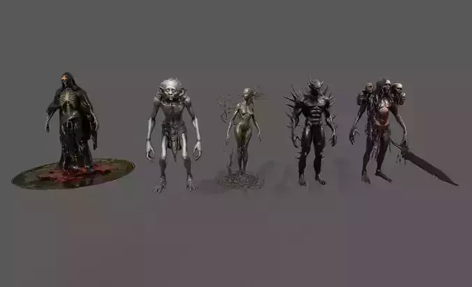 Monsters Pack 5 Low-poly 3D model Monsters Pack 5 Low-poly 3D model