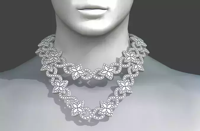 Diamond Infinity Iced Out Star Cuban Chain Model