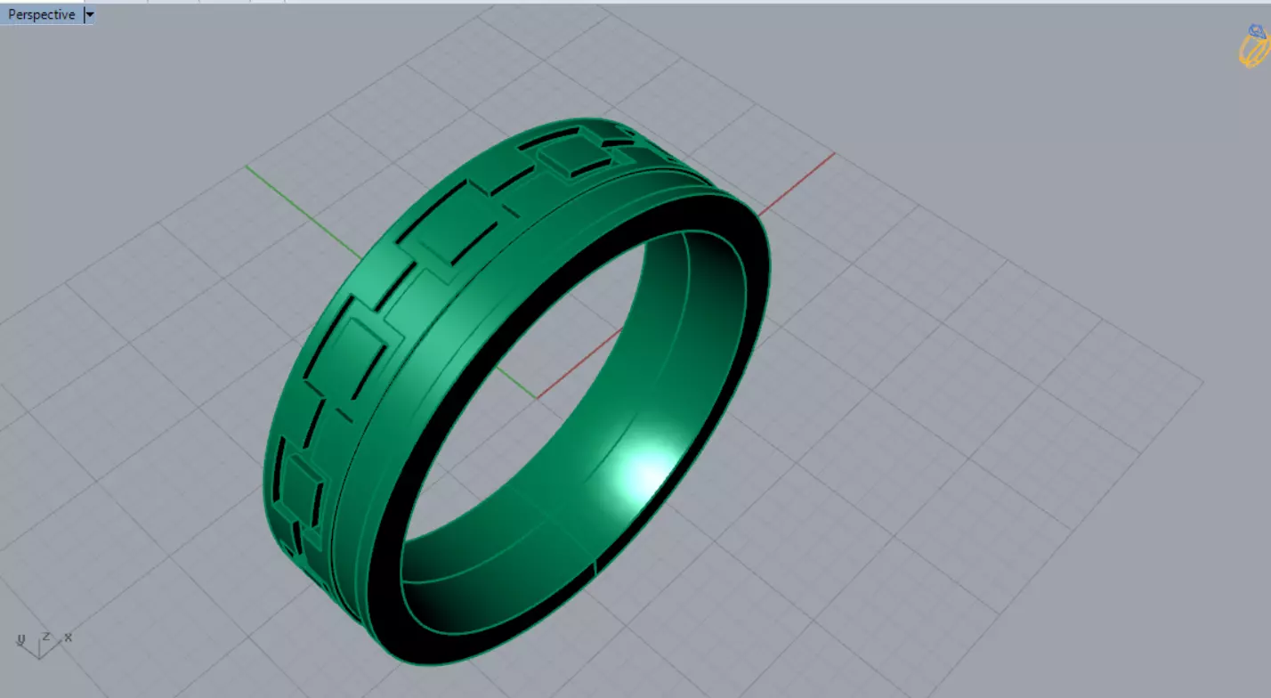 Mens Gold Ring MR0281 A Symbol of Power and Glory mr0281 3D print model_6